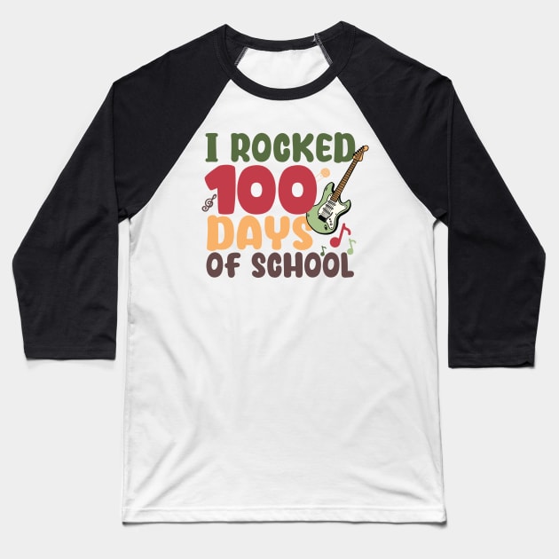 I Rocked 100 Days Of School Baseball T-Shirt by EvetStyles